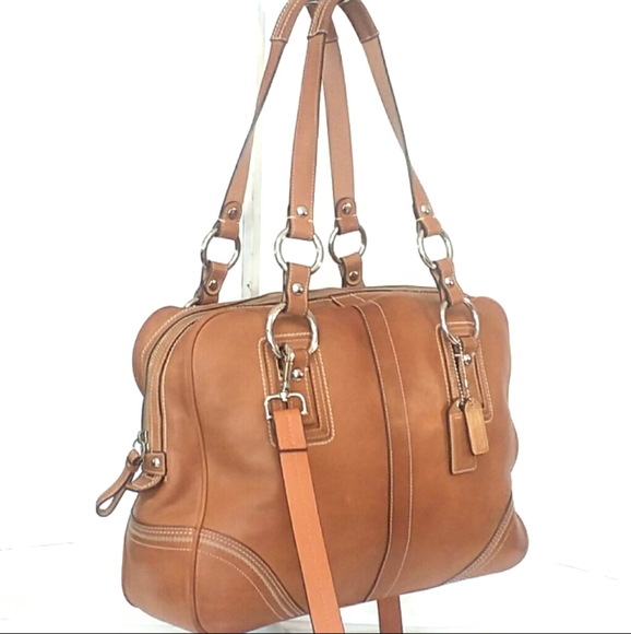 Coach Handbags - Coach Large British Tan Soho Leather Satchel